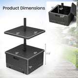 Tangkula 3-in-1 Patio Umbrella Base 175 LBS Moveable Umbrella Stand