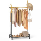 Tangkula Heavy Duty Clothes Rack | Freestanding Clothing Rack with Double Hanging Rods
