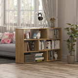 Tangkula 6 Cubes Bookcase, 2-Piece Separable Floor Standing Open Horizontal Bookshelf