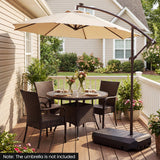 Tangkula 165 Lbs HDPE Offset Umbrella Stand with Crossbar