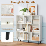 Tangkula 8 Cube Bookcase with 5 Tapered Metal Legs