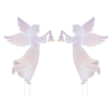 Tangkula 2 Pieces 3 FT Outdoor Christmas Angel Yard Signs Decoration