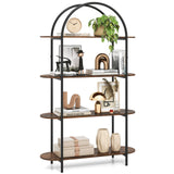 Tangkula 4-Tier Open Bookcase with Sturdy Metal Frame