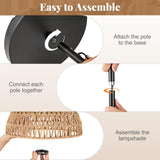 Tangkula Arc Floor Lamp with Hanging Lampshade