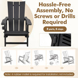 Tangkula Adirondack Chairs with Wood Texture for Garden (1/2/4)