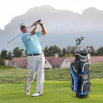 9 Pieces Men's Complete Golf Club Set Right Handed - Tangkula