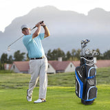 9 Pieces Men's Complete Golf Club Set Right Handed - Tangkula