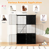 Tangkula 3-Tier Large Cat Enclosure with 2 Ladders