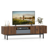 Tangkula Mid Century Modern Large TV Stand for TVs up to 80”