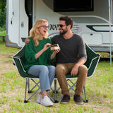 Tangkula 2 Person Camping Chair with Padded Seat
