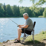 Tangkula Camping Chair with Cup Holder for Beach
