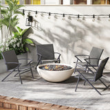 Tangkula Patio Chairs with Heavy Duty Metal Frame