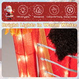 Tangkula 5 FT Lighted Christmas Nutcracker with Glitter Sword