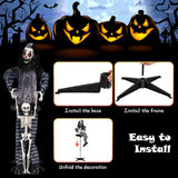 Tangkula 70" Halloween Animated Life-Size Clown Catching Skeleton Doll