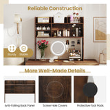 Tangkula Desktop Bookshelf for Computer Up to 32”（6 Shelves）