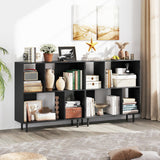 Tangkula 4 Cubby Open Bookcase