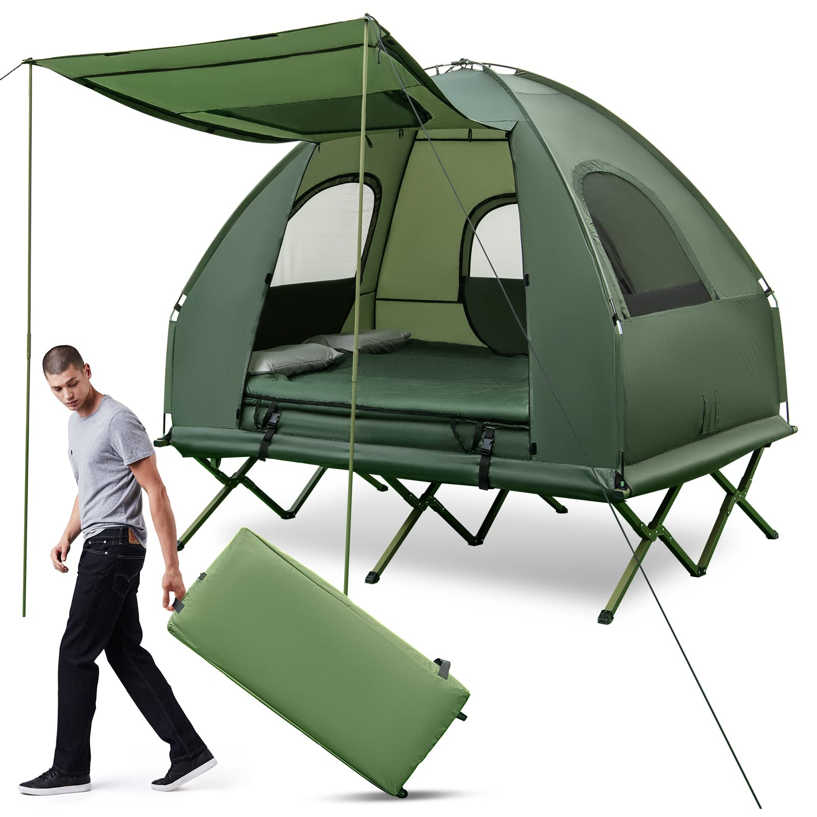 2-Person Outdoor Foldable Camping Tent - Tangkula