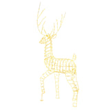 Tangkula 6 FT Lighted Christmas Reindeer, 3D Buck Xmas Decoration with 300 Warm White LED Lights