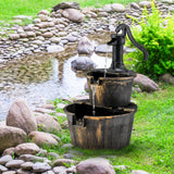 Tangkula 2-Tier Water Fountain Outdoor for Garden Patio Backyard, Plastic