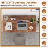 Tangkula Home Office Computer Desk with 2 Storage Shelves