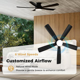 Tangkula 52” Ceiling Fan with Lights and Remote Control
