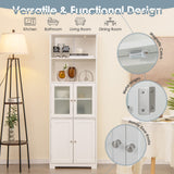 Tangkula Tall Bathroom Storage Cabinet, Freestanding Floor Cabinet