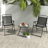 Tangkula 3 Piece Patio Folding Dining Set