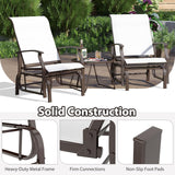 Tangkula Porch Gliders with High Back for Backyard Garden Balcony Poolside