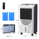 Evaporative Cooler and Heater, Portable Cooling Fan with Remote Control, 3-Mode, 3-Speed and Timer Function