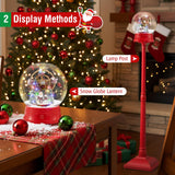 Tangkula 5.3 Ft 2-in-1 Musical Christmas Street Lamp with Falling Snow
