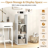 Tangkula 3-Cube Bookcase, 4-Tier Bookshelf with Open Compartments