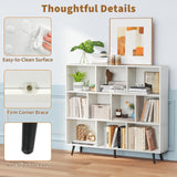 Tangkula 10-Cube Bookcase 47”L Storage Bookshelf