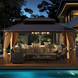Tangkula 12x16 FT Hardtop Gazebo for Patio Garden Deck Lawn Backyard