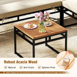 Tangkula 6 Piece Metal Conversation Set w/Cushions & Bungee Rope Seat