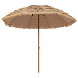 Tangkula 8Ft Tiki Patio Umbrella, Hawaiian Style Outdoor PE Grass Umbrella with Tilt Adjustment