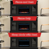 23-Inch Infrared Quartz Electric Fireplace Insert with Remote Control, 1500W - Tangkula