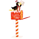 Tangkula 4.8 FT Christmas Lighted Penguin on Mailbox