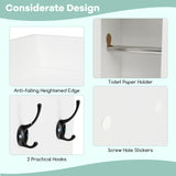 Tangkula Over The Toilet Storage Cabinet, Farmhouse Freestanding Above Toilet Rack w/Sliding Barn Door