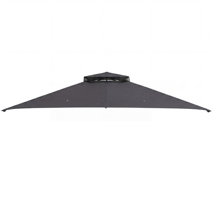Tangkula 10x12 Ft Gazebo Replacement Canopy Top, Double Tier Canopy Replacement Roof with Air Vent and Drainage Holes