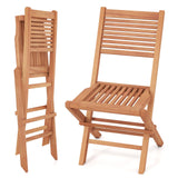 Tangkula Outdoor Dining Chairs with X-Shaped Support Set of 2/4