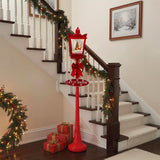 Tangkula 8 ft Musical Christmas Street Light Indoor/Outdoor Lamp Post with Warm White LEDs