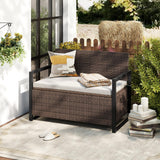 Tangkula 40 Gallon Outdoor Bench with Storage