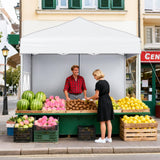 Tangkula 6.5x6.5 FT Pop Up Canopy UPF50+ Outdoor Canopy Tent with Removable Sidewalls