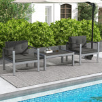 Aluminum Outdoor Patio Armchair with Cushions - Tangkula