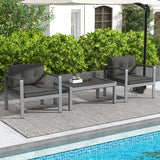 Aluminum Outdoor Patio Armchair with Cushions - Tangkula