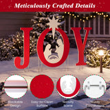 Tangkula 3 Pieces Outdoor Christmas Joy Nativity Yard Signs Decoration Set