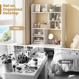 Tangkula Desktop Display Rack with 4 Open Shelves & 4 Cubes