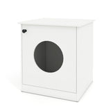 Tangkula 22 Inch Modern Hidden Cat Litter Box Furniture with Front Entry Door