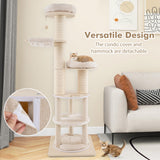 Tangkula 74 Inch Multi Level Tall Cat Tower with Sisal Scratching Posts