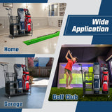 Tangkula Golf Bag Storage Rack for Garage, Golf Bag Organizer with Lockable Universal Wheels